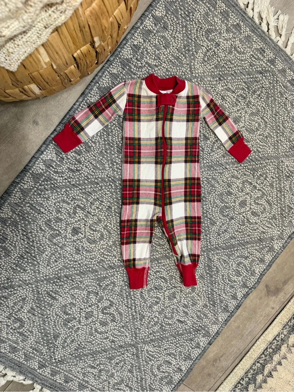 Hanna Andersson Baby Holiday Zip Sleeper Pajamas 6-12 Months